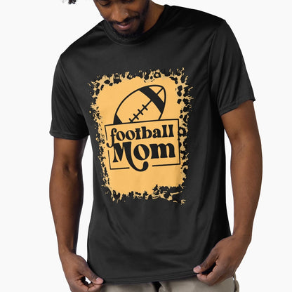 Football Mom Leopard T-Shirt - Novelty Apparel Unisex - T-Shirt, Sweatshirt, Hoodie