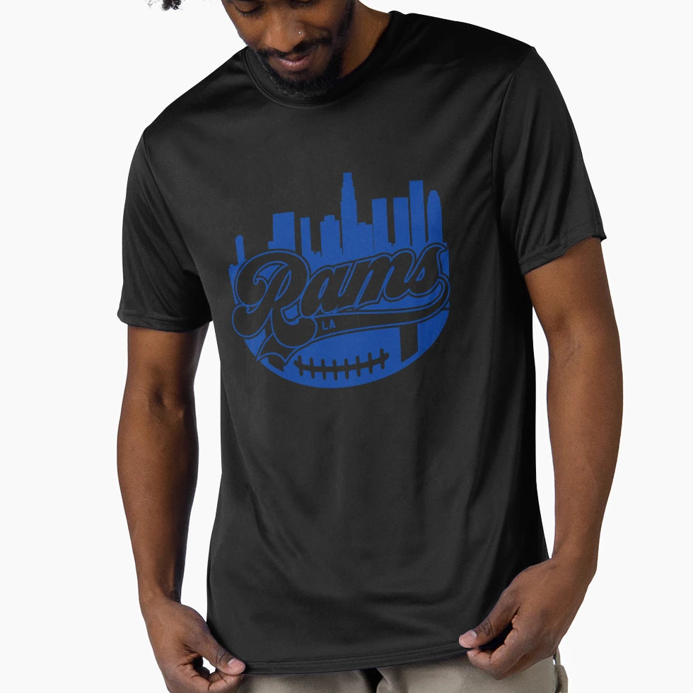 Rams Rams Football Rams Skyline T-Shirt - Fun Novelty Design Unisex - T-Shirt, Sweatshirt, Hoodie
