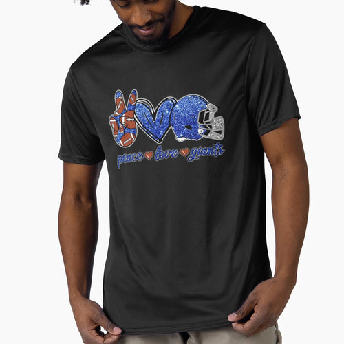 Peace Love Giants Football Team T-Shirt - Custom Art Print Men Women - T-Shirt, Sweatshirt, Hoodie