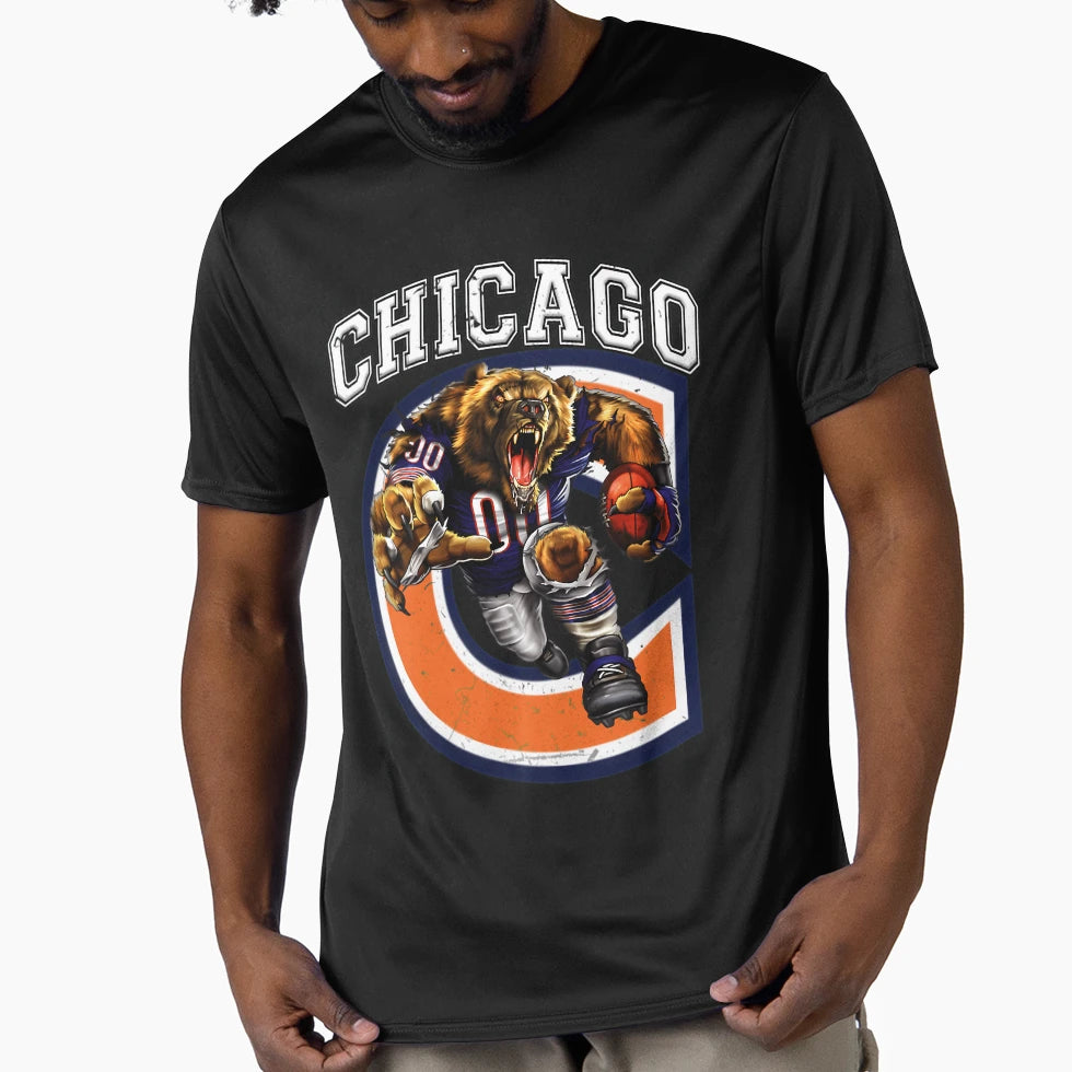 Chicago Football T-Shirt - Graphic Print Men Women - T-Shirt, Sweatshirt, Hoodie
