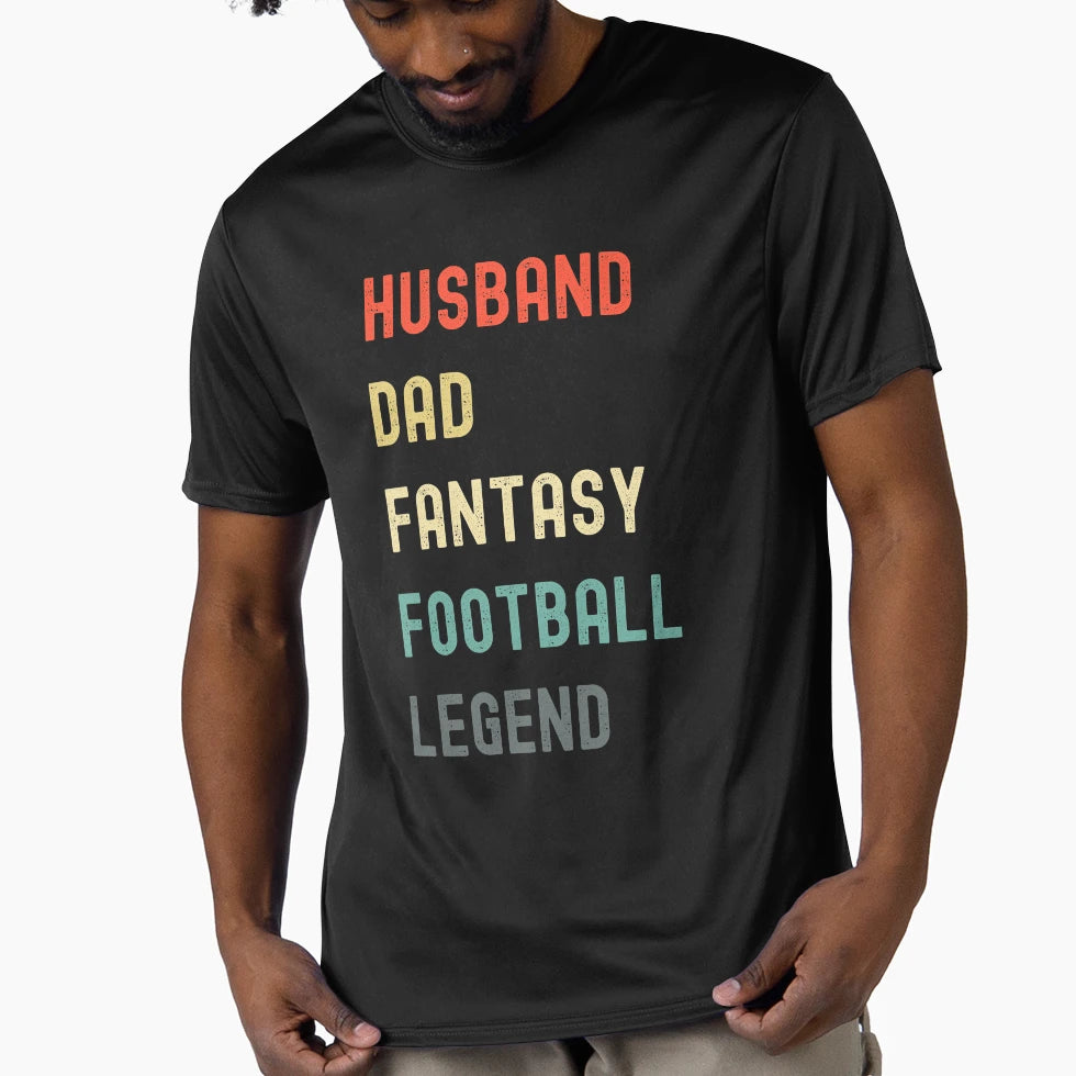 Husband Dad Fantasy Football Legend T-Shirt - Unique Graphic for Adults - T-Shirt, Sweatshirt, Hoodie