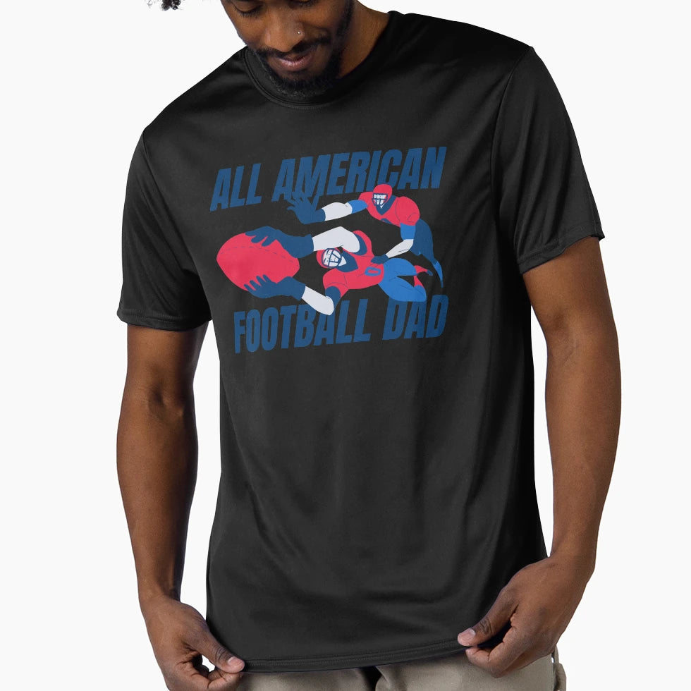 All American Football Dad T-Shirt - Custom Art Print for Adults - T-Shirt, Sweatshirt, Hoodie