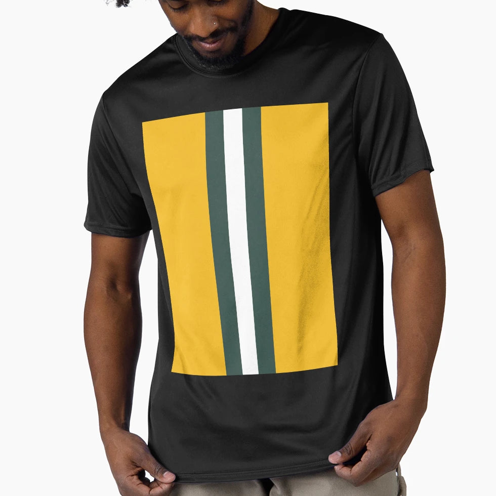 American Football Stripes Green Bay T-Shirt - Trendy Graphic for Adults - T-Shirt, Sweatshirt, Hoodie