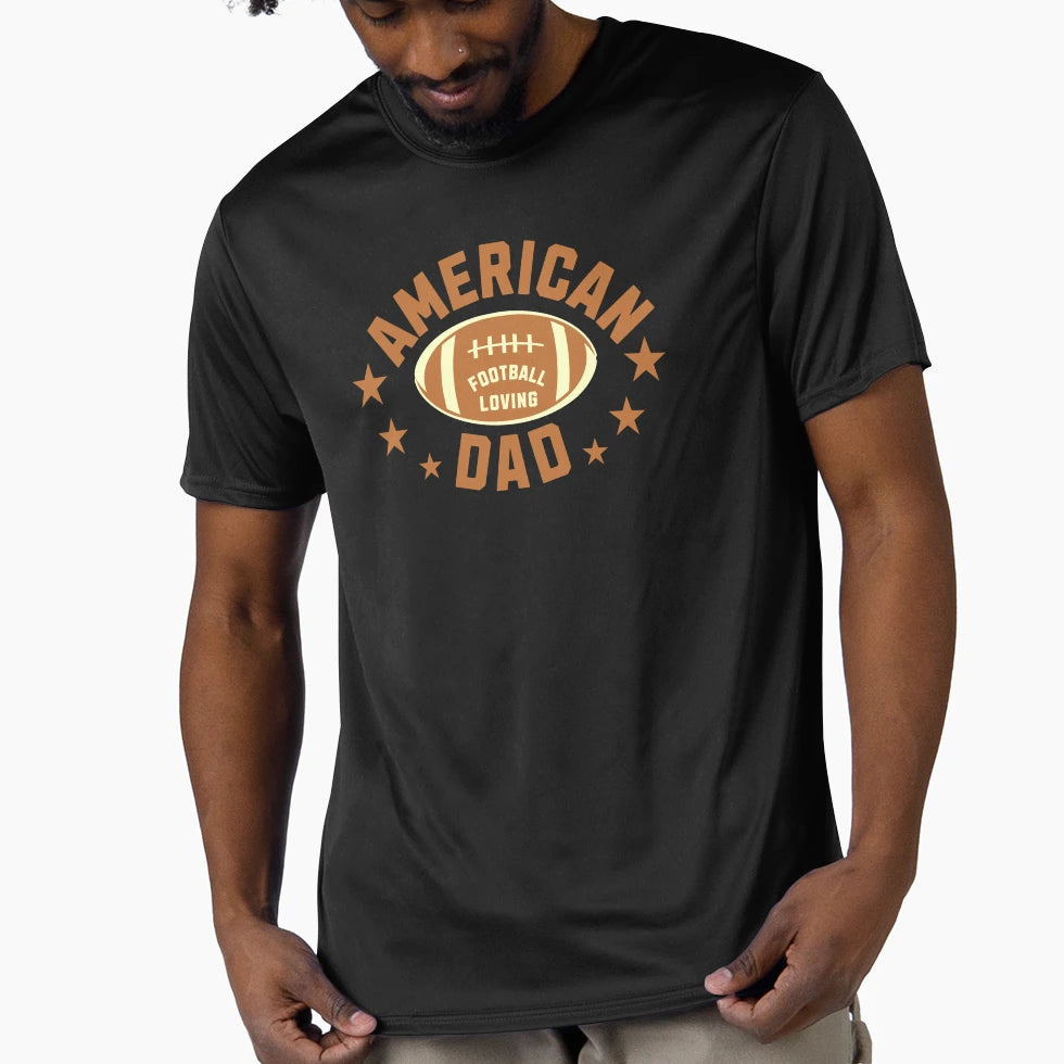 Usa American Football Loving Dad T-Shirt - Novelty Apparel for Adults - T-Shirt, Sweatshirt, Hoodie