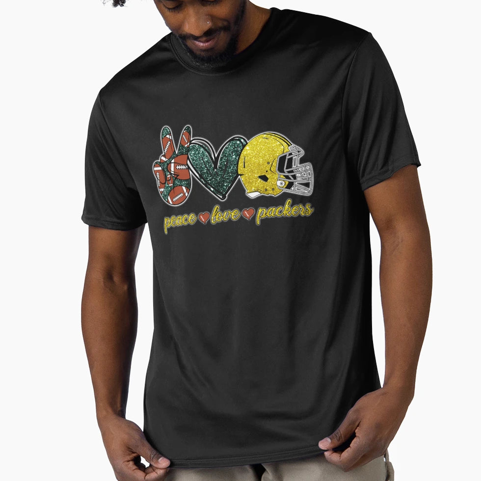 Peace Love Packers Football Team T-Shirt - Novelty Apparel Men Women - T-Shirt, Sweatshirt, Hoodie