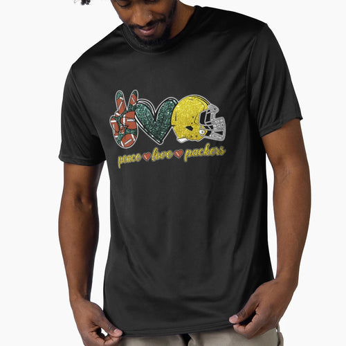 Peace Love Packers Football Team T-Shirt - Novelty Apparel Men Women - T-Shirt, Sweatshirt, Hoodie