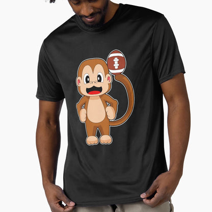 Monkey American Football Sports T-Shirt - Trendy Graphic Men Women - T-Shirt, Sweatshirt, Hoodie