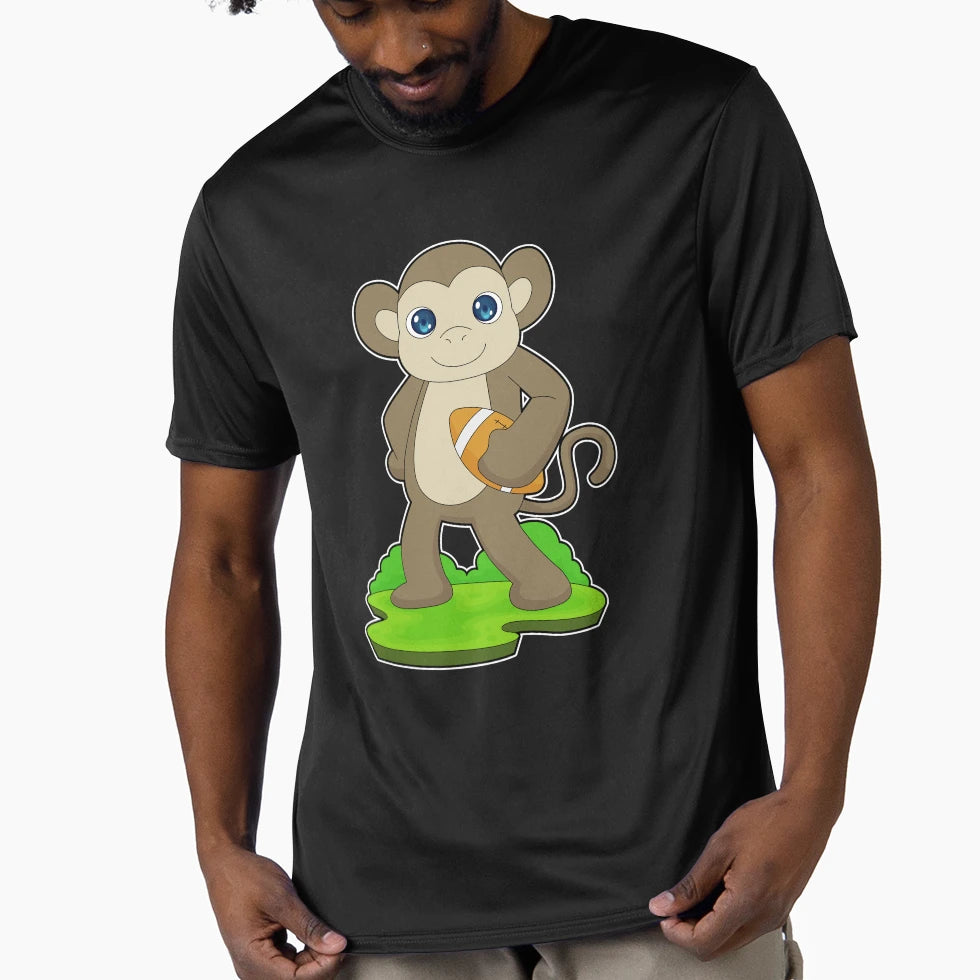 Monkey American Football T-Shirt - Trendy Graphic Men Women - T-Shirt, Sweatshirt, Hoodie