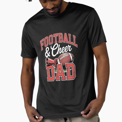 Football Cheer Dad Cheerleader T-Shirt - Custom Art Print Men Women - T-Shirt, Sweatshirt, Hoodie
