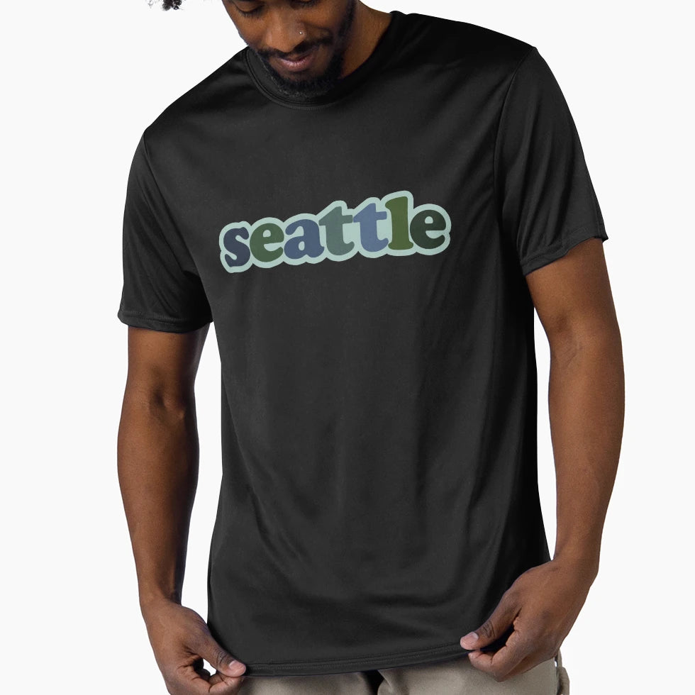 Seattle Wa T-Shirt - Custom Art Print Men Women - T-Shirt, Sweatshirt, Hoodie