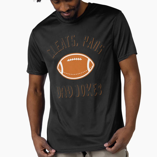 Cleats Pads Dad Jokes T-Shirt - Novelty Apparel Men Women - T-Shirt, Sweatshirt, Hoodie
