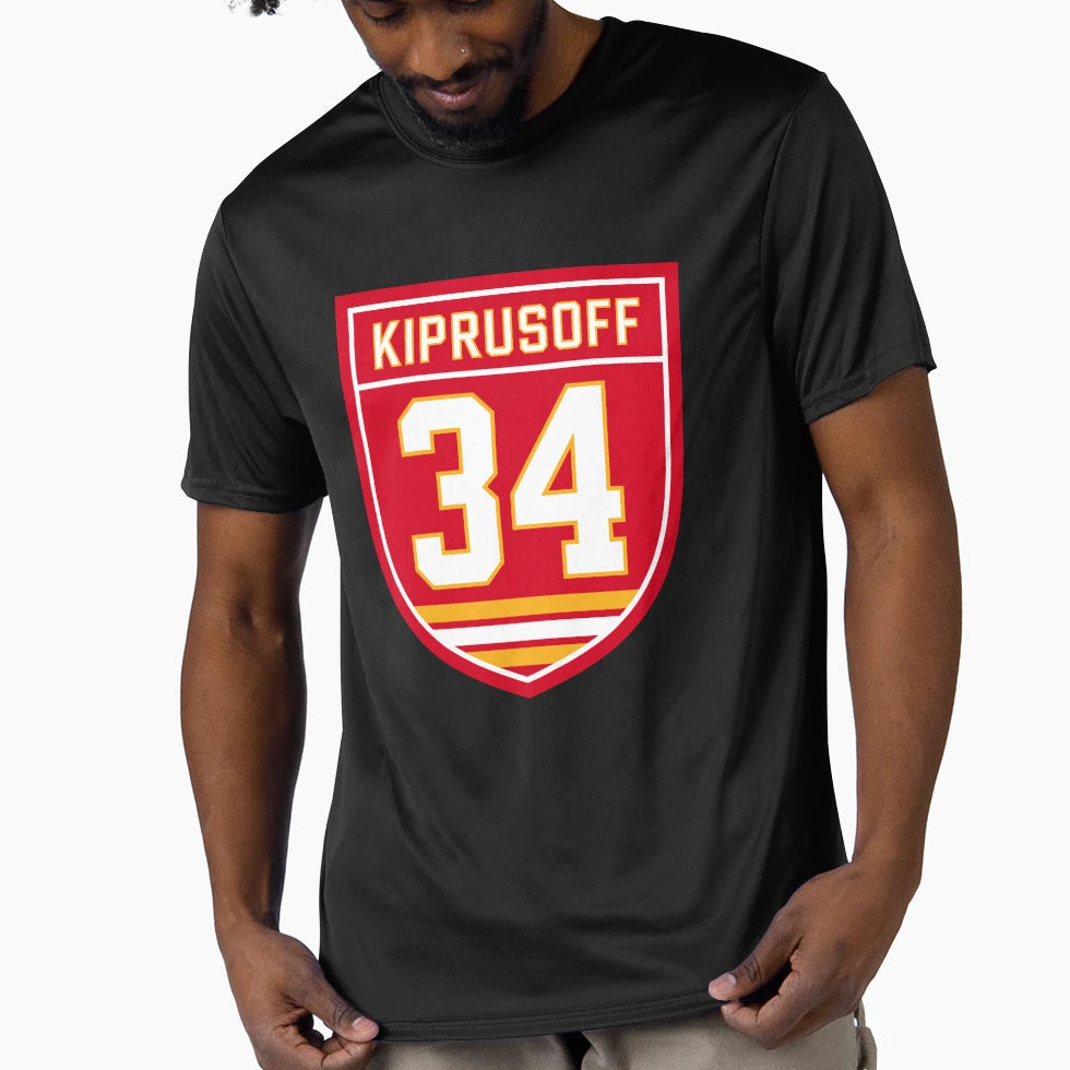 Miikka Kiprusoff Calgary 34 Emblem T-Shirt - Streetwear Style Men Women - T-Shirt, Sweatshirt, Hoodie