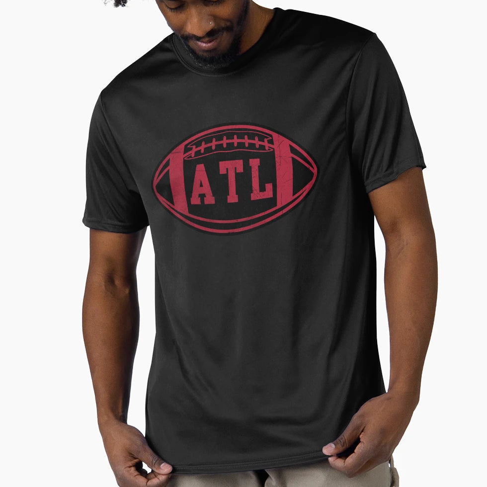 Atlanta Throwback Football T-Shirt - Custom Art Print Unisex - T-Shirt, Sweatshirt, Hoodie