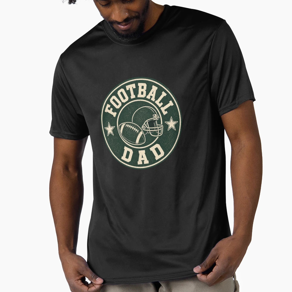 Football Dad Badge T-Shirt - Unique Graphic Unisex - T-Shirt, Sweatshirt, Hoodie