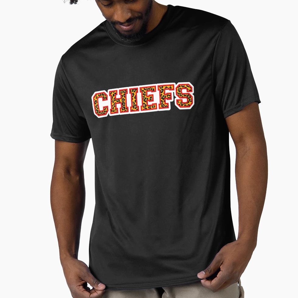 Kansas City Chiefs Leopard T-Shirt - Fun Novelty Design Unisex - T-Shirt, Sweatshirt, Hoodie