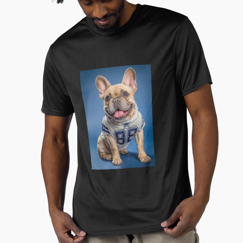 Frenchie Dallas Cowboys Jersey T-Shirt - Trendy Graphic Unisex - T-Shirt, Sweatshirt, Hoodie