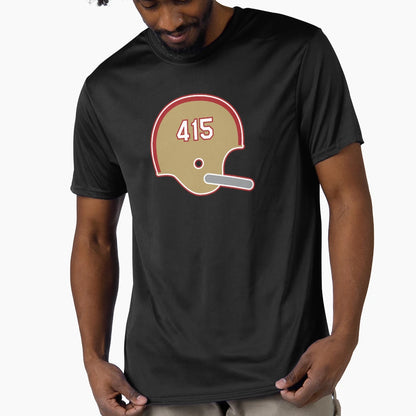 San Francisco 49Ers 415 Helmet T-Shirt - Unique Graphic Men Women - T-Shirt, Sweatshirt, Hoodie