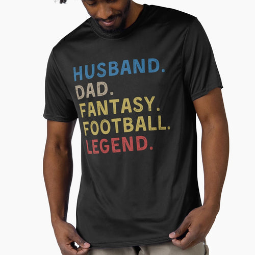Husband Dad Fantasy Football Legend T-Shirt - Graphic Print Men Women - T-Shirt, Sweatshirt, Hoodie