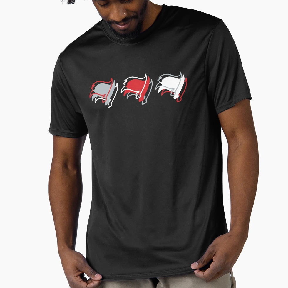 Tampa Bay Buccaneers Pattern Black T-Shirt - Custom Art Print Men Women - T-Shirt, Sweatshirt, Hoodie