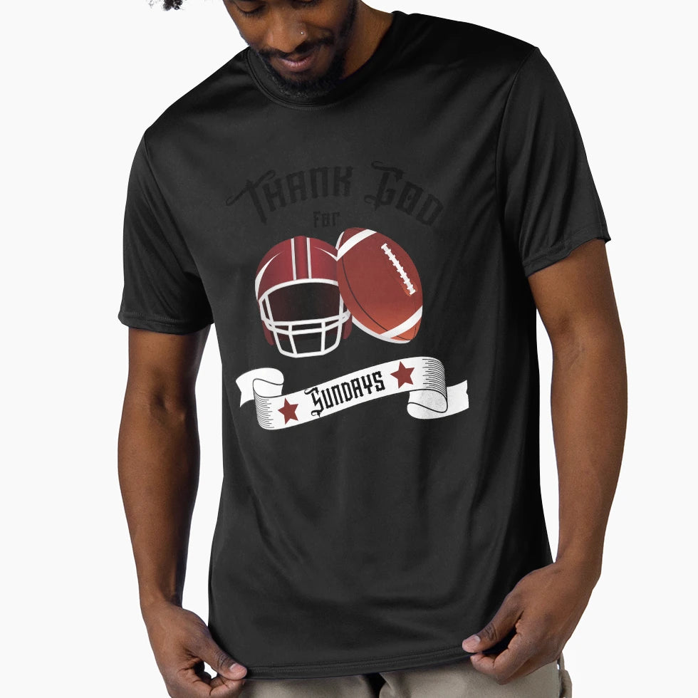 American Football Thank God Sundays T-Shirt - Unique Graphic Unisex - T-Shirt, Sweatshirt, Hoodie