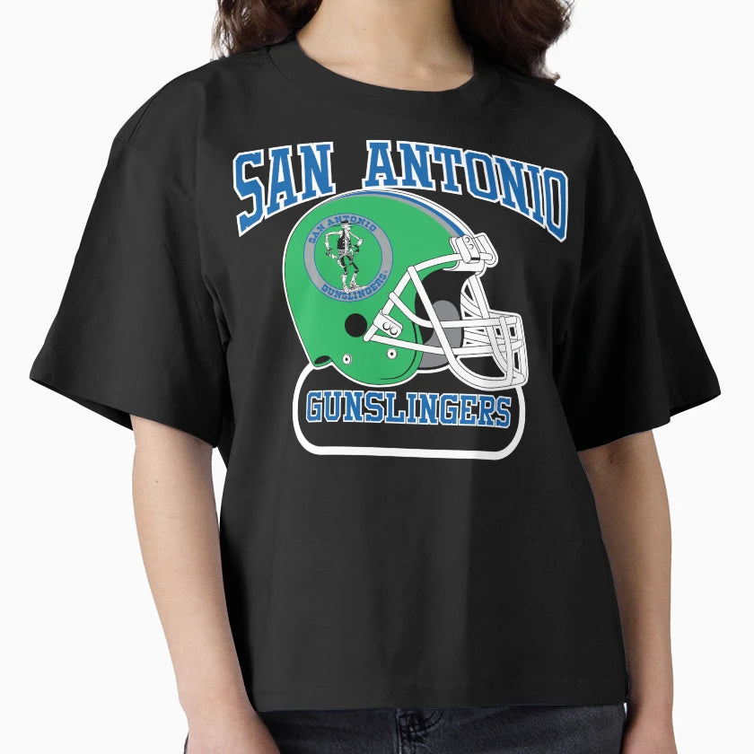 San Antonio Gunslingers Helmet T-Shirt - Aesthetic Graphic Unisex - T-Shirt, Sweatshirt, Hoodie