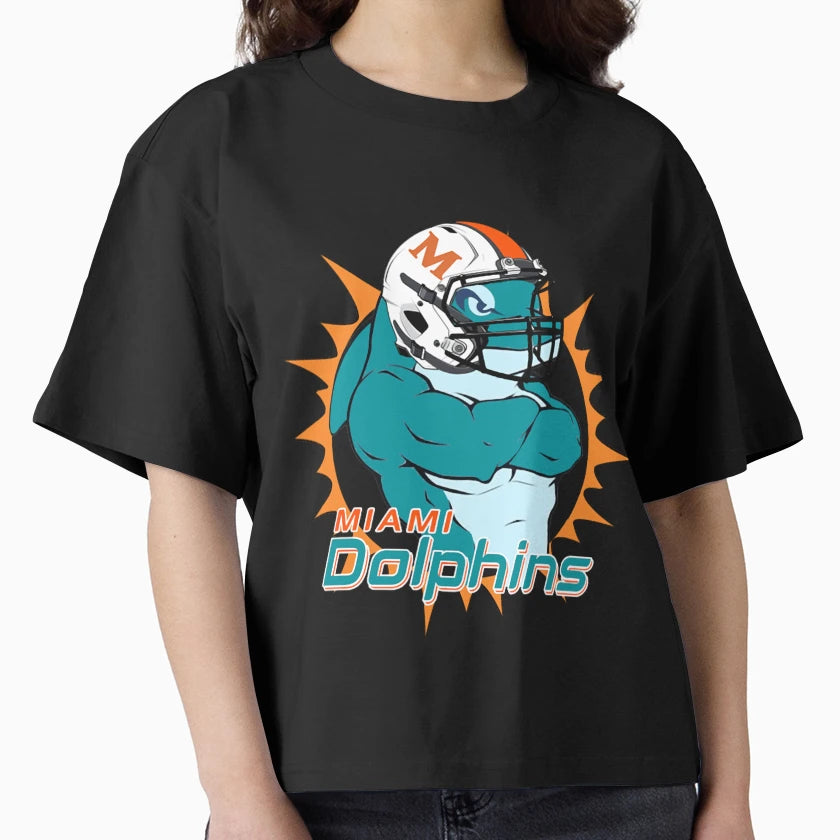 Art Miami Dolphins T-Shirt - Minimalist Print for Adults - T-Shirt, Sweatshirt, Hoodie