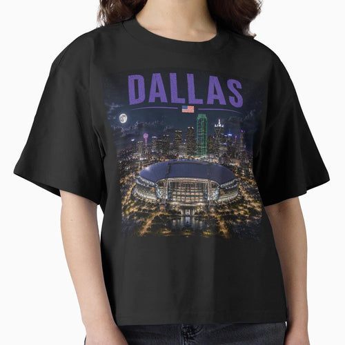 Dallas City Cinematic Stadium T-Shirt - Novelty Apparel for Adults - T-Shirt, Sweatshirt, Hoodie