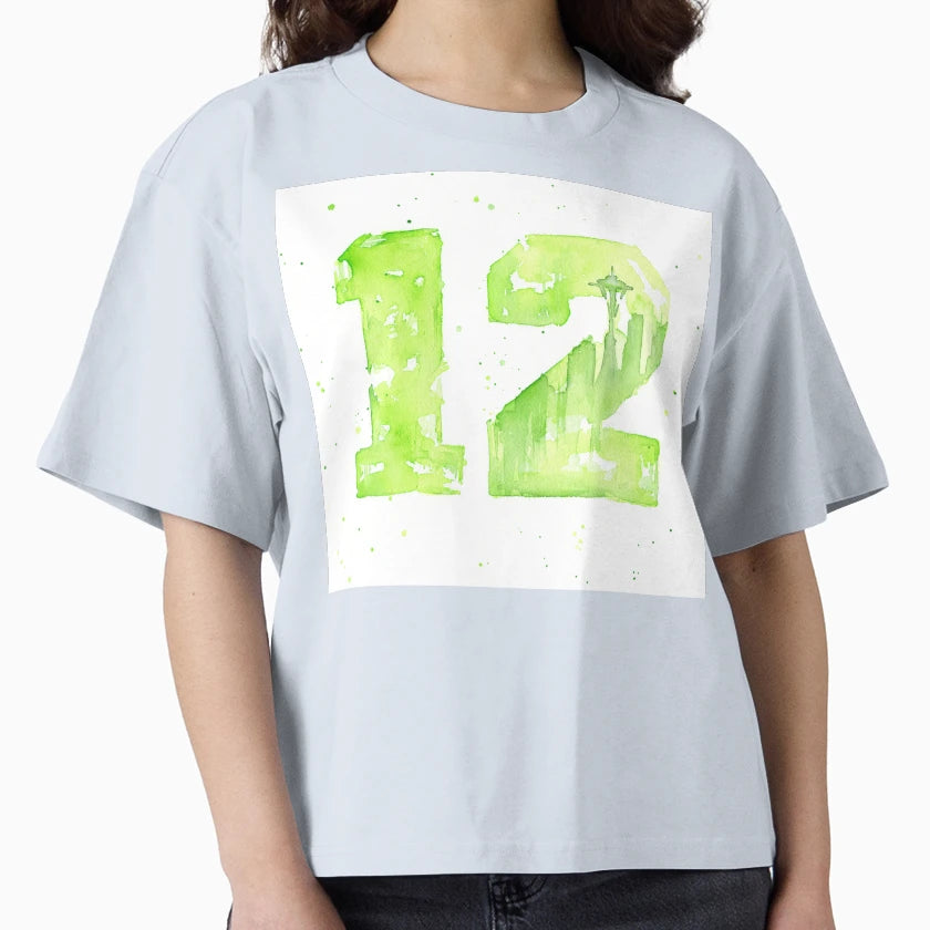 12Th Art Seattle Watercolor Space Needle T-Shirt - Minimalist Print Unisex - T-Shirt, Sweatshirt, Hoodie