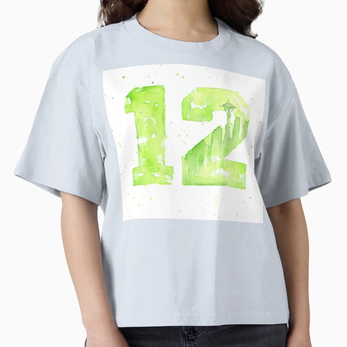 12Th Art Seattle Watercolor Space Needle T-Shirt - Minimalist Print Unisex - T-Shirt, Sweatshirt, Hoodie