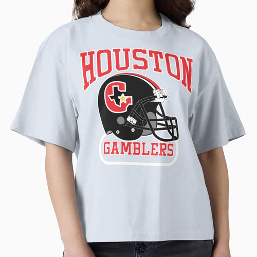 Houston Gamblers Helmet T-Shirt - Minimalist Print Men Women - T-Shirt, Sweatshirt, Hoodie