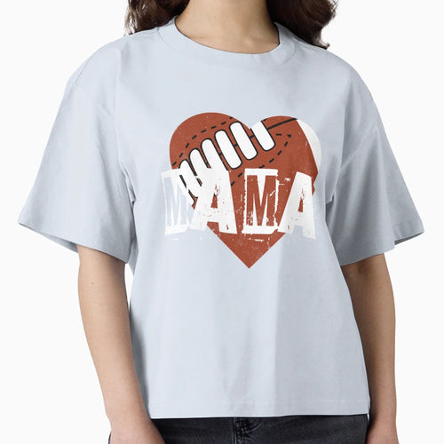 Football Mama Heart Game T-Shirt - Trendy Graphic for Adults - T-Shirt, Sweatshirt, Hoodie