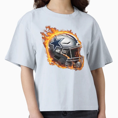 Dallas Cowboys Flaming Football T-Shirt - Casual Everyday Wear Unisex - T-Shirt, Sweatshirt, Hoodie