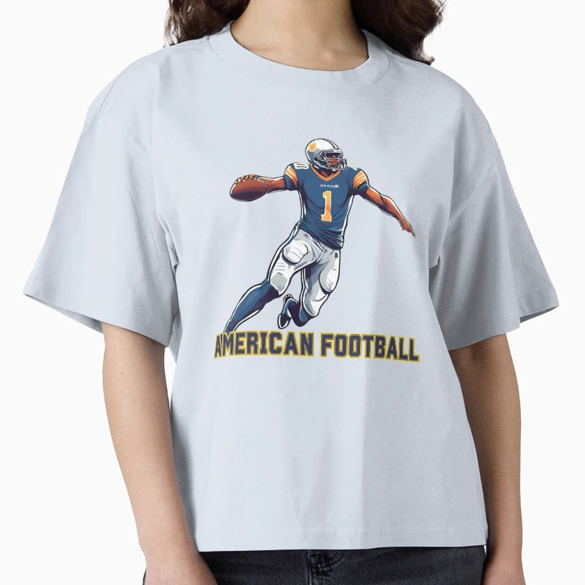 American Football Player Illustration T-Shirt - Graphic Print Unisex - T-Shirt, Sweatshirt, Hoodie
