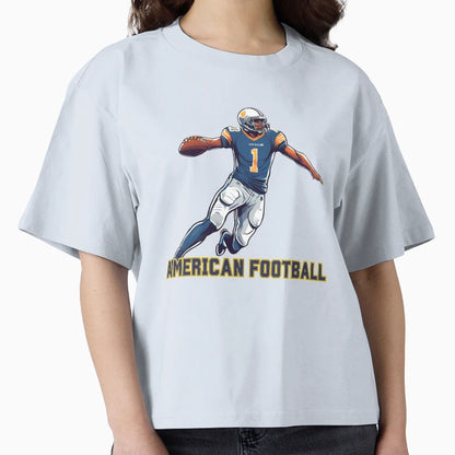 American Football Player Illustration T-Shirt - Graphic Print Unisex - T-Shirt, Sweatshirt, Hoodie