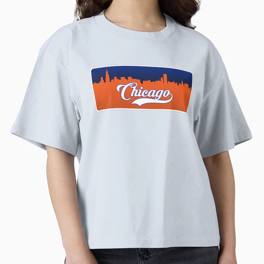Chicago Football Skyline T-Shirt - Fun Novelty Design for Adults - T-Shirt, Sweatshirt, Hoodie