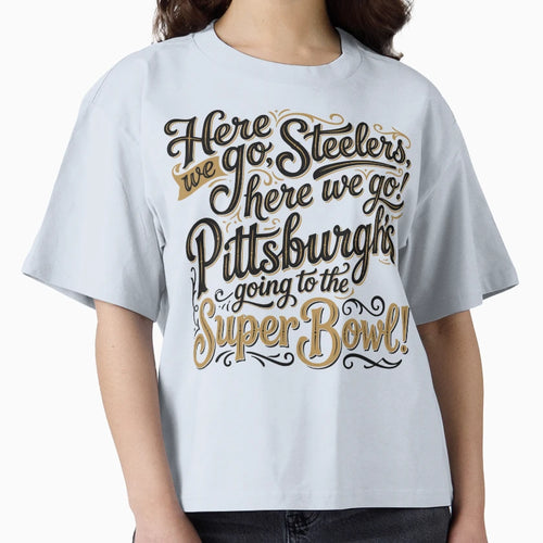 Here We Go Steelers T-Shirt - Novelty Apparel for Adults - T-Shirt, Sweatshirt, Hoodie