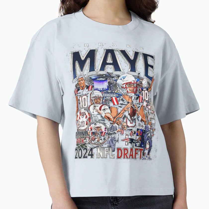 Drake Maye T-Shirt - Aesthetic Graphic Men Women - T-Shirt, Sweatshirt, Hoodie