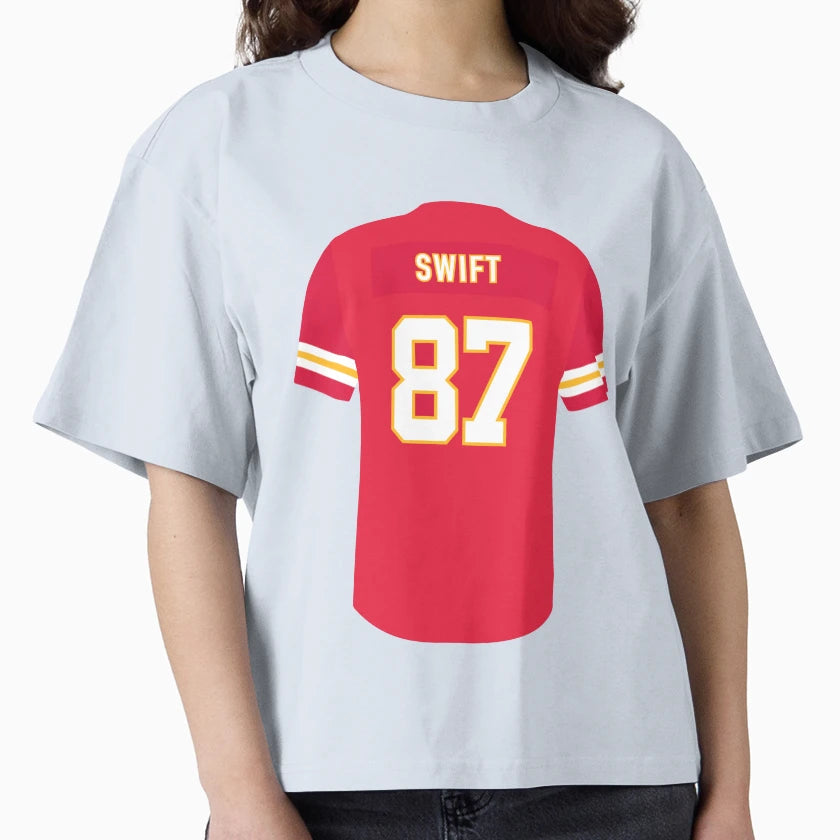 87 Swift Kelce Chiefs Jersey T-Shirt - Fun Novelty Design for Adults - T-Shirt, Sweatshirt, Hoodie