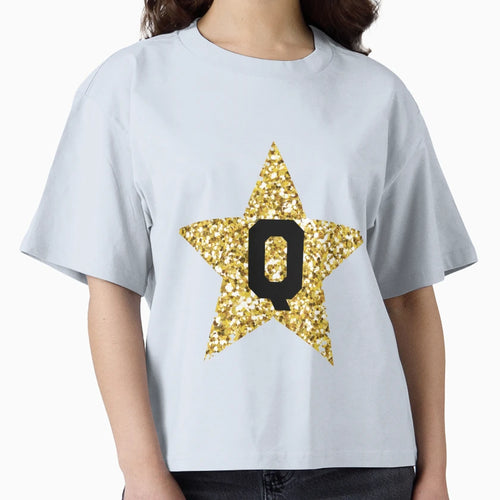 Q Gold Star T-Shirt - Minimalist Print Men Women - T-Shirt, Sweatshirt, Hoodie