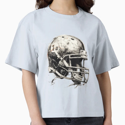 Drawing Helmet Football American T-Shirt - Graphic Print for Adults - T-Shirt, Sweatshirt, Hoodie