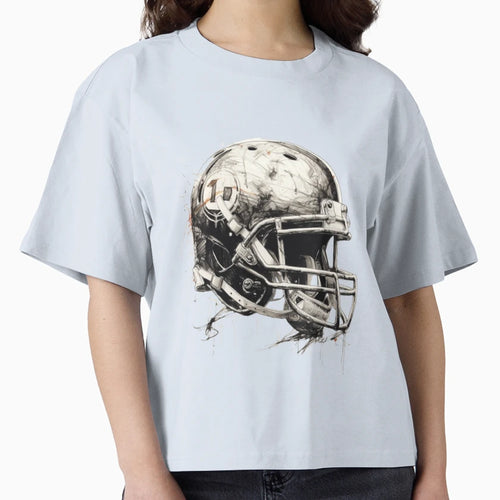 Drawing Helmet Football American T-Shirt - Graphic Print for Adults - T-Shirt, Sweatshirt, Hoodie