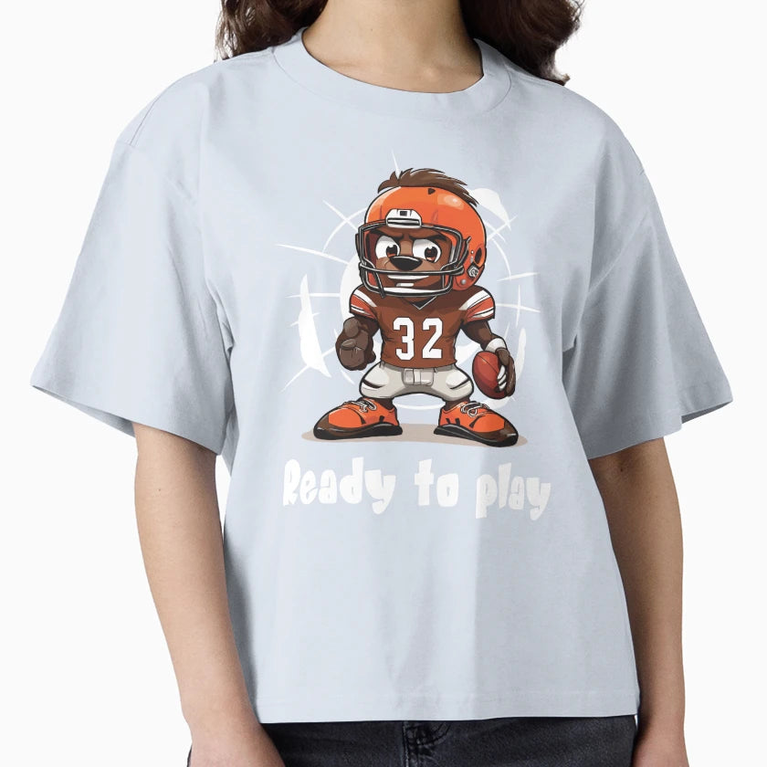 Brown Football Mascot T-Shirt - Unique Graphic for Adults - T-Shirt, Sweatshirt, Hoodie