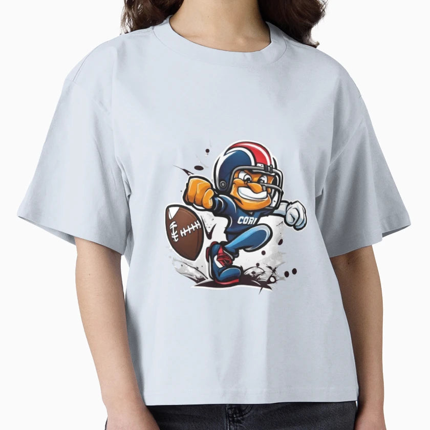 Football Cartoon Character T-Shirt - Casual Everyday Wear Men Women - T-Shirt, Sweatshirt, Hoodie