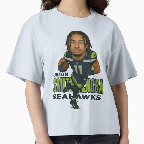 Jaxon Smith Njigba Seahawks 11 Caricature T-Shirt - Graphic Print Unisex - T-Shirt, Sweatshirt, Hoodie