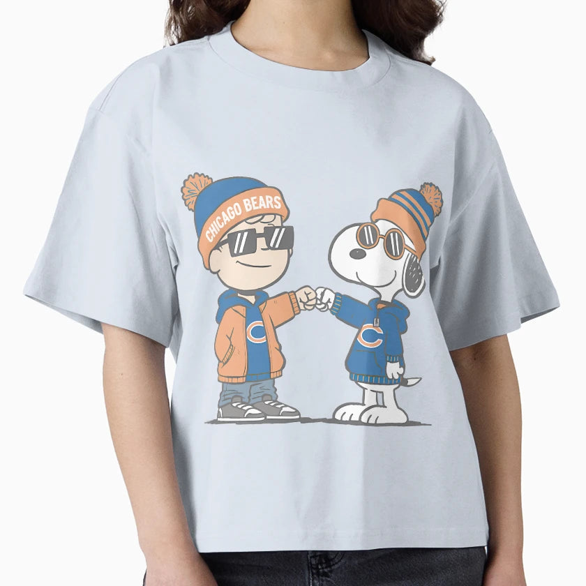 Snoopy Chicago Bears T-Shirt - Custom Art Print Men Women - T-Shirt, Sweatshirt, Hoodie