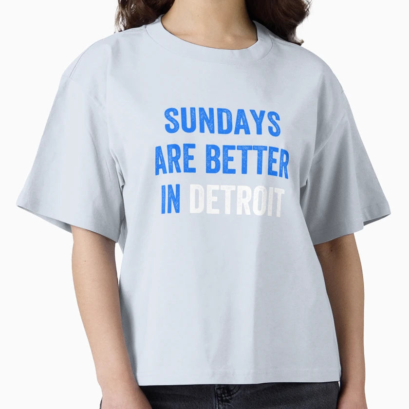 Detroit Sundays Are Better Detroit T-Shirt - Unique Graphic for Adults - T-Shirt, Sweatshirt, Hoodie