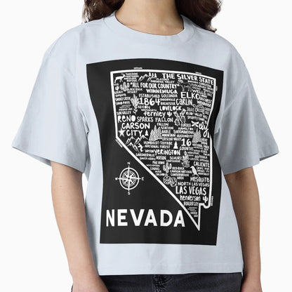 Nevada Map T-Shirt - Casual Everyday Wear Unisex - T-Shirt, Sweatshirt, Hoodie