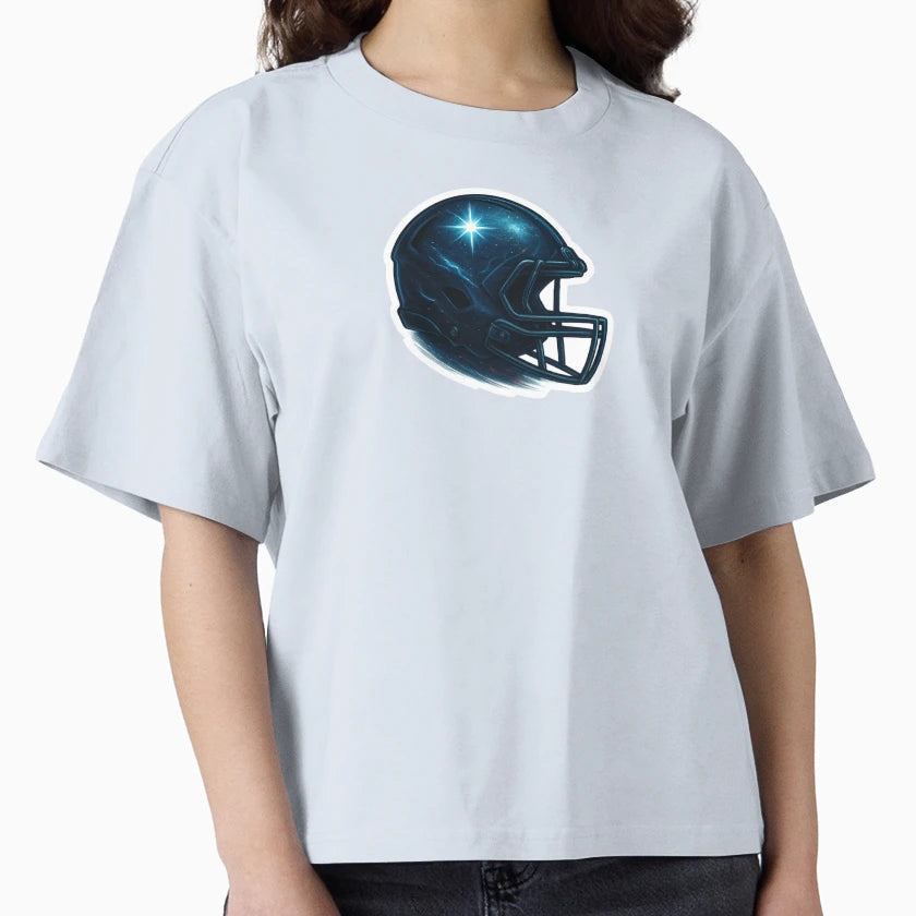 Celestial Gridiron Helmet T-Shirt - Unique Graphic for Adults - T-Shirt, Sweatshirt, Hoodie