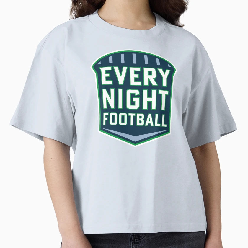 Every Night Football Partial Badge T-Shirt - Minimalist Print for Adults - T-Shirt, Sweatshirt, Hoodie