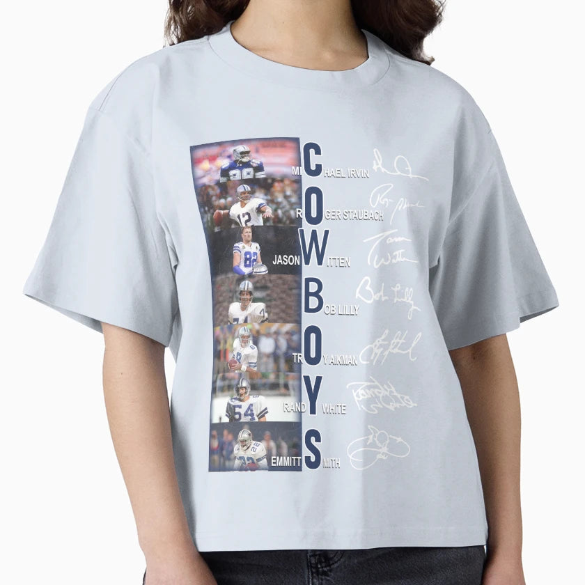 Cowboys Michael Irvin Roger Staubach T-Shirt - Custom Art Print for Adults - T-Shirt, Sweatshirt, Hoodie